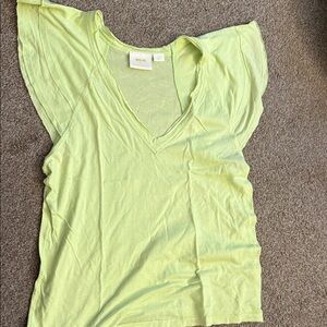 Maeve by Anthropologie Green Short Sleeve Top